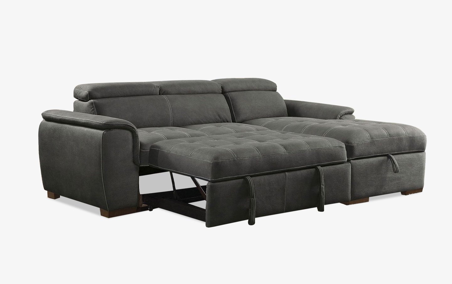 Nerg Gray Sleeper Sectional