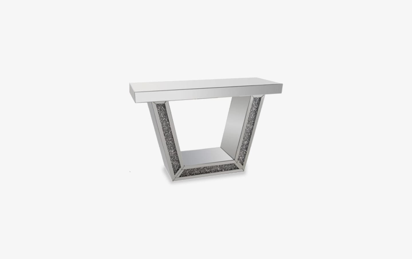 Aurora Crystal Mirrored Console Table