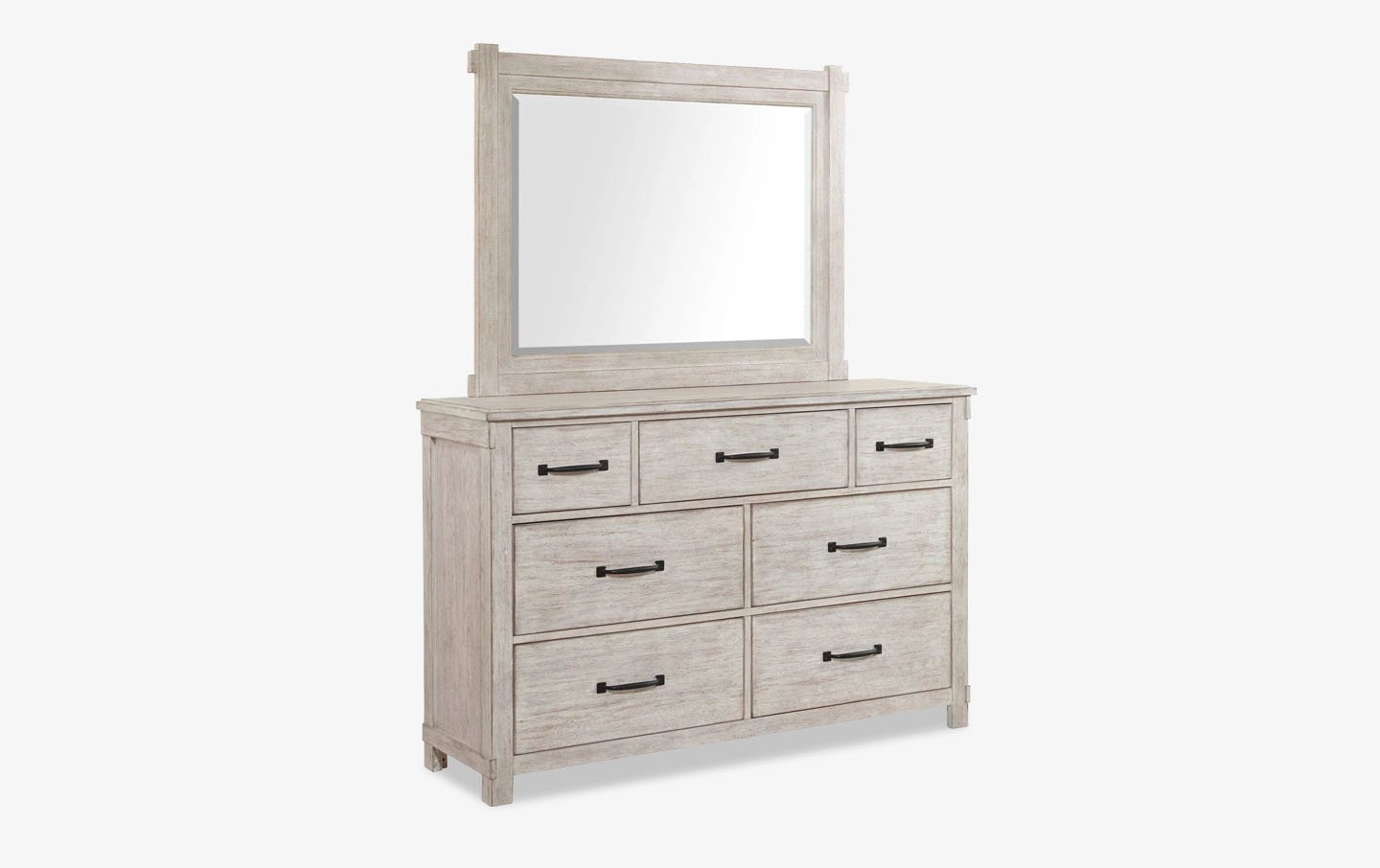 Scott White Dresser & Mirror