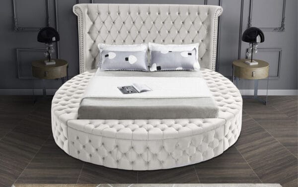 Luxus Cream Round Bed