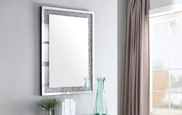 Silver Crystal Effect Mirror