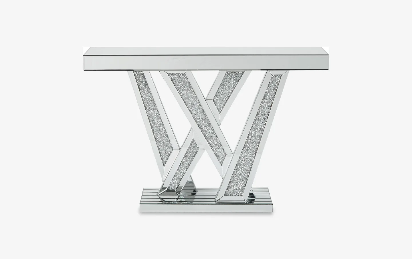 Xana Crystal Mirrored Console Table