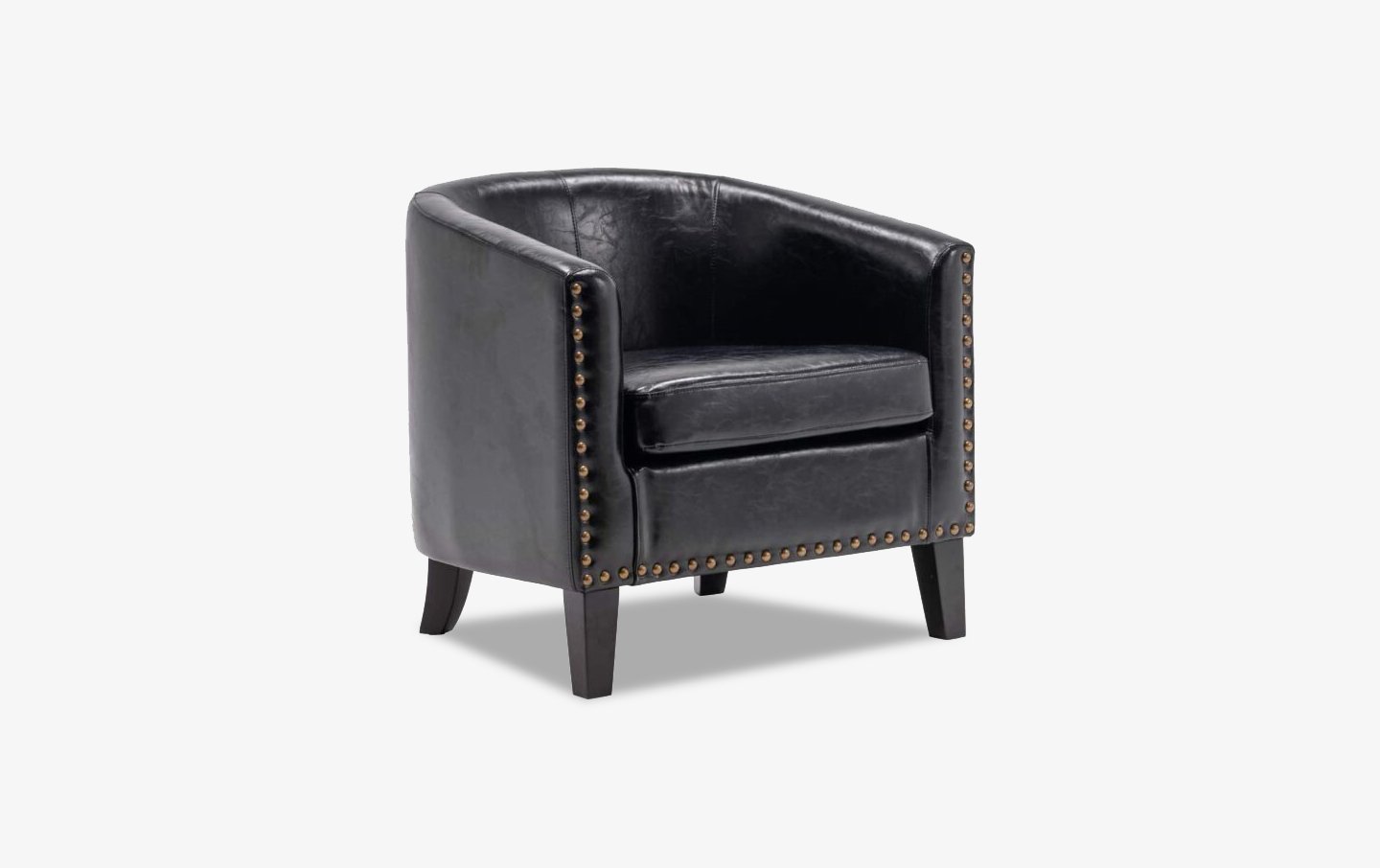 Vingli Black Barrel Chair