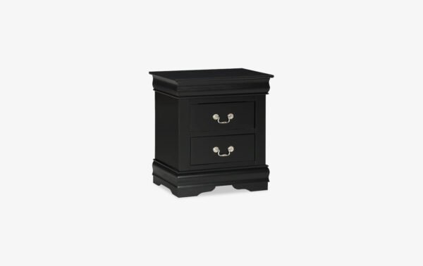 Louis Philippe Black Nightstand