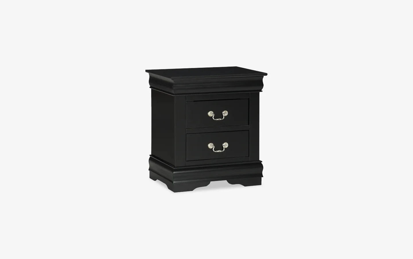 Louis Philippe Black Nightstand - 01 Louis Philippe Black Nightstand