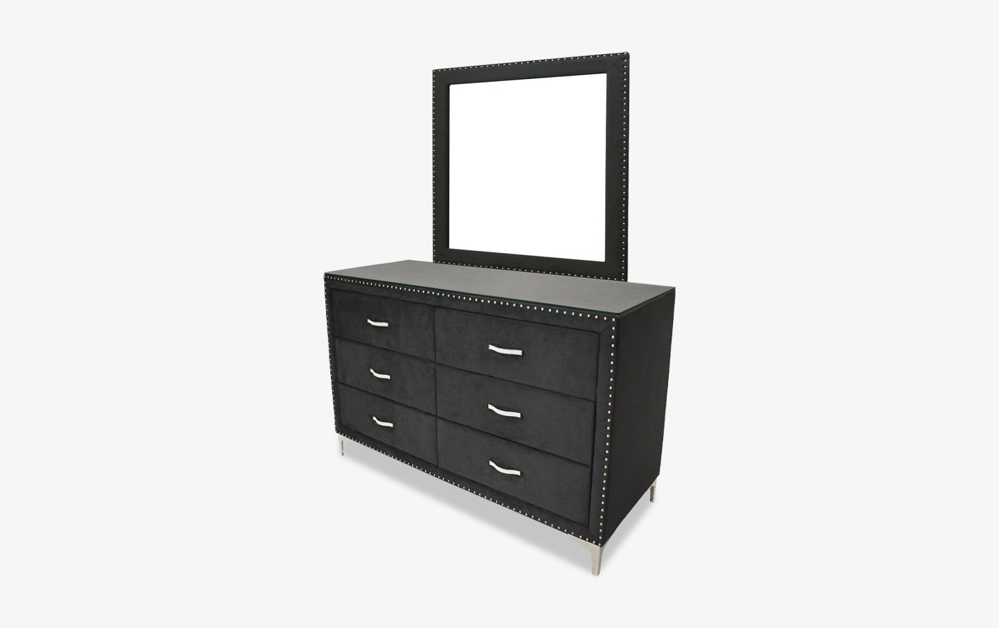 Amore Black Dresser & Mirror