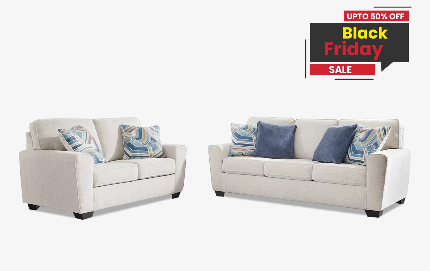 Cashton White Living Room Set - BF