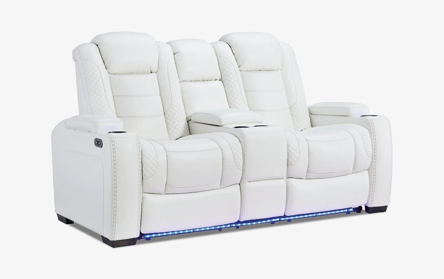 Transformer White Power Reclining Loveseat