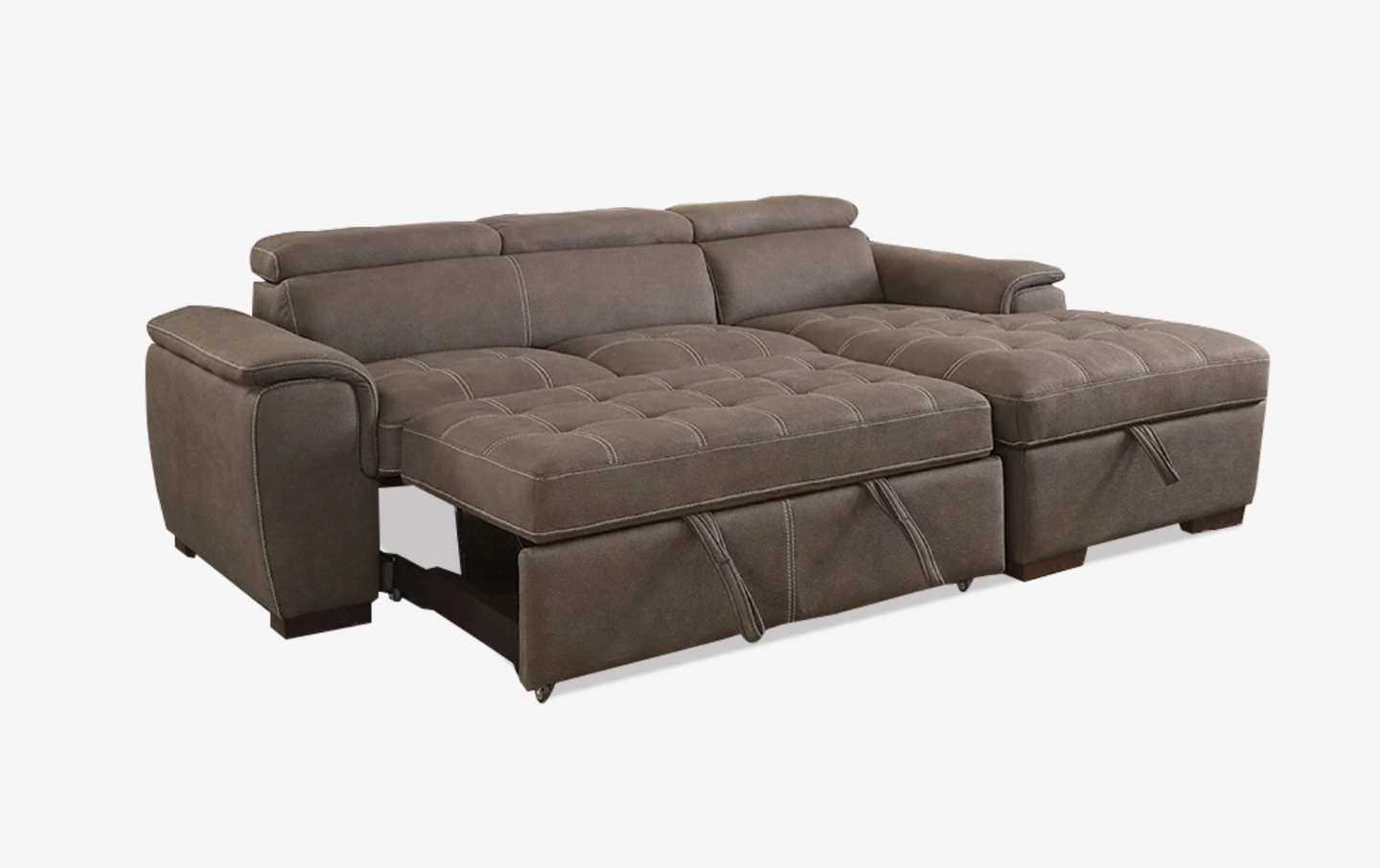 Nerg Ash Brown Sleeper Sectional