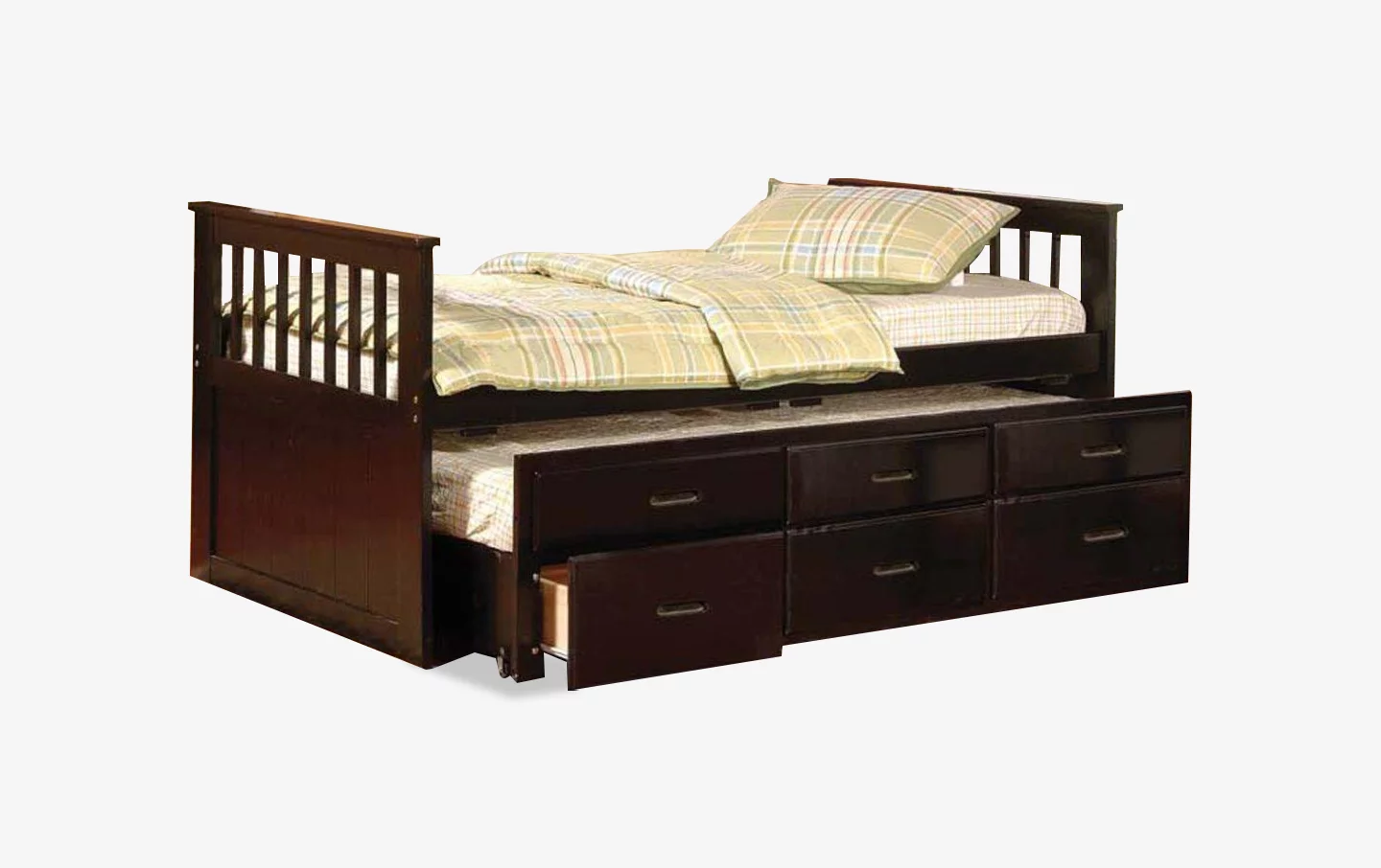 Captain’s Espresso Trundle Bed
