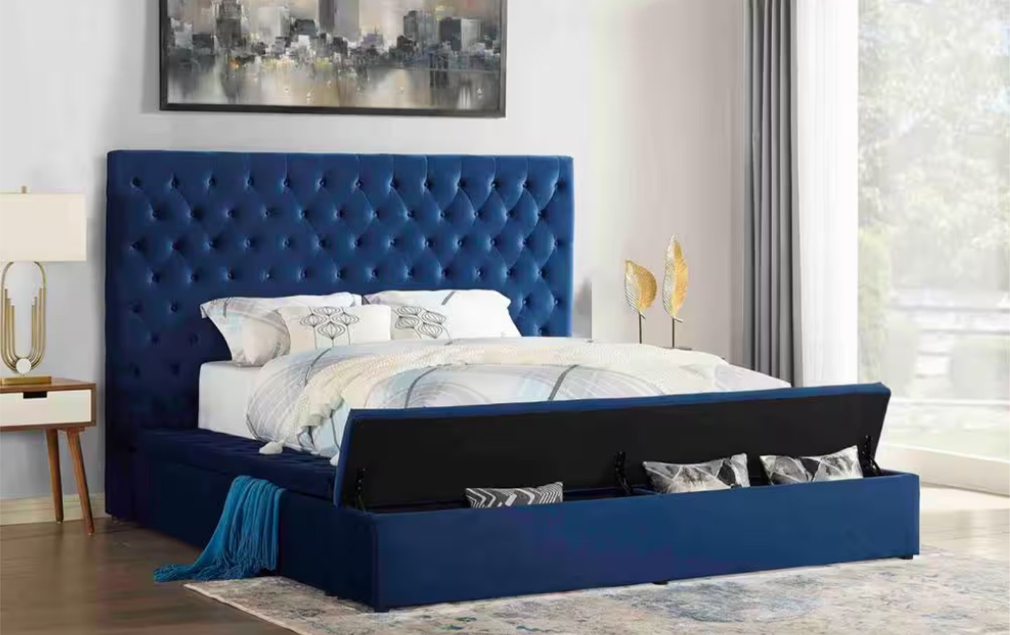 Galleria Blue Platform Bed