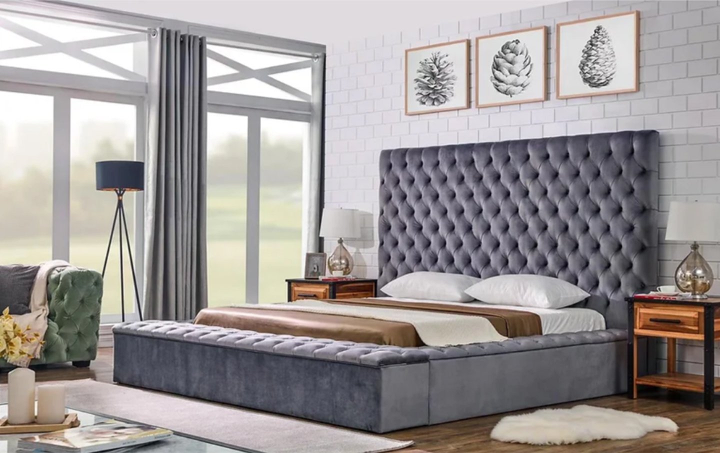 Galleria Gray Platform Bed