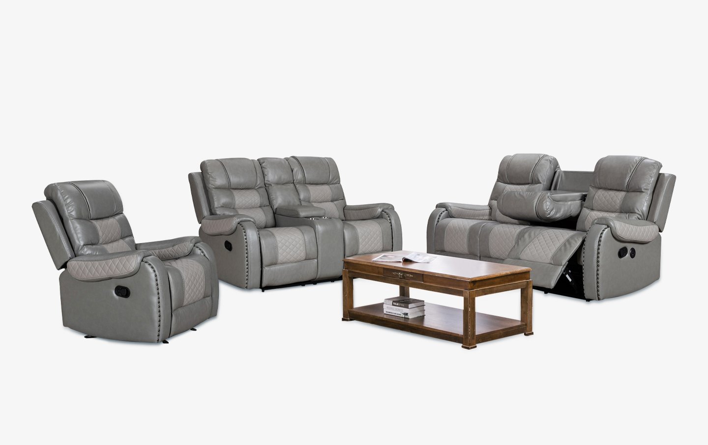 Walker Gray Power Reclining Sofa Jasons Furniture Outlet