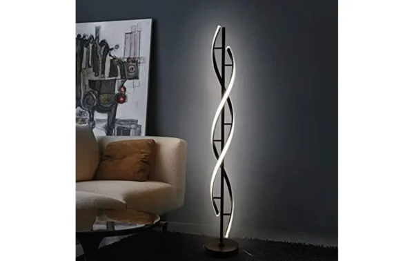 twist floor lamp black