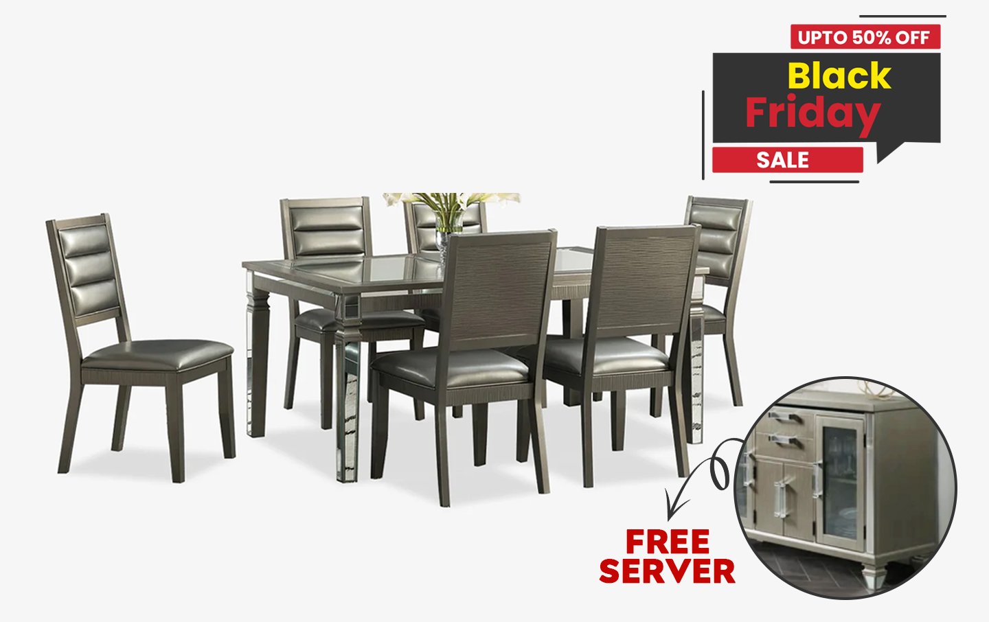 Aria Dining Room Set 6 free server - BF