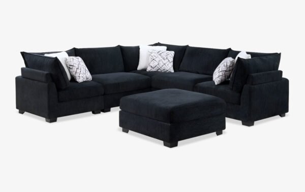 Onyx 5 Piece Sectional with ottoman - 01