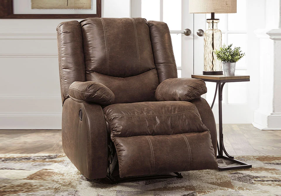 brown faux leather affordable recliner
