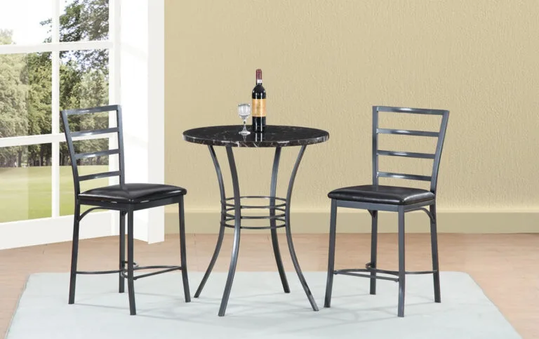 2 seat round metal dinette