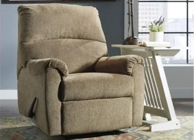 affordable recliner in mocha fabric