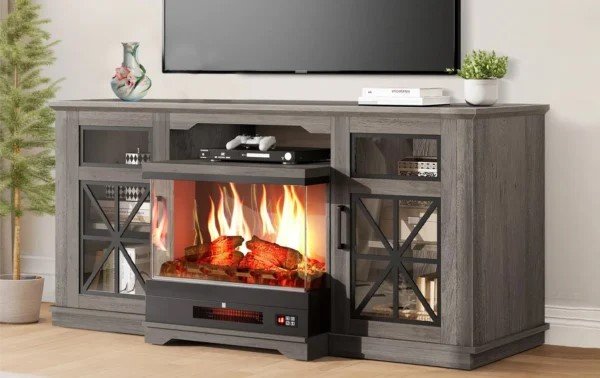 Electric fireplace insert with realistic 3D flame technology